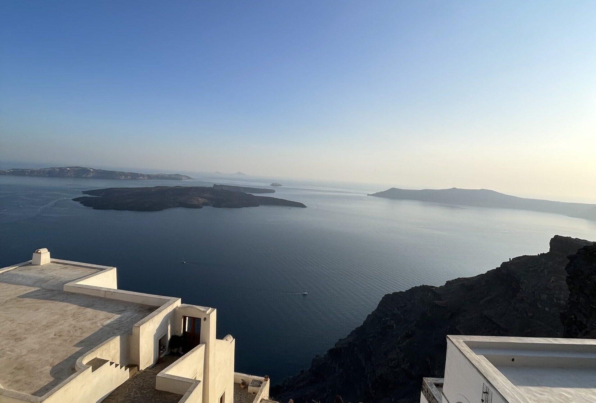 Santorini vacation 2025 caldera view