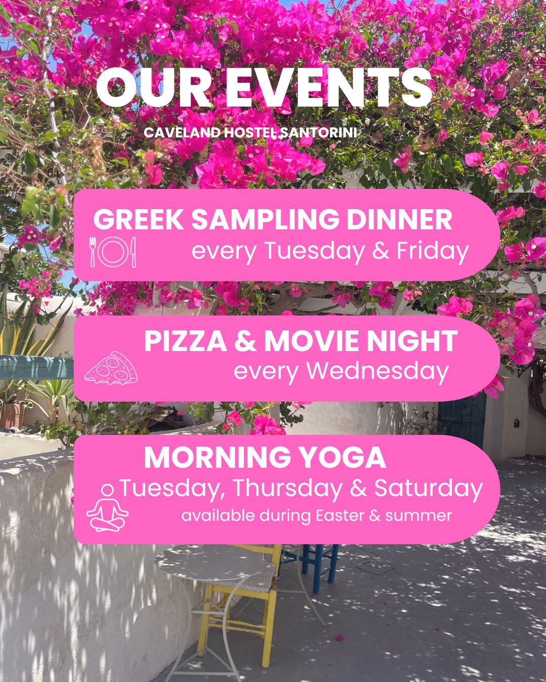 Caveland hostel events